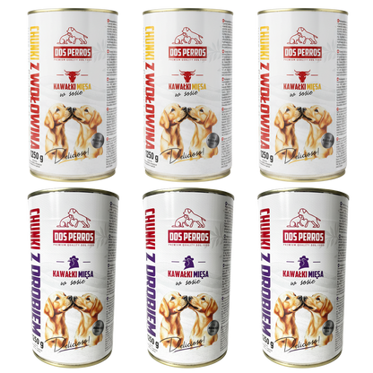 Dos perros Mix drób i wołowina 6x1250g