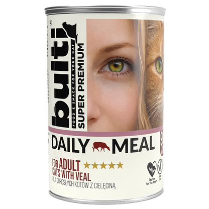 BULTI DAILY MEAL ADULT CIELĘCINA - mokra karma dla kota 400g