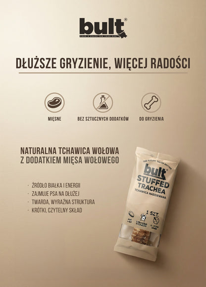 BULT przysmak dla psa TCHAWICA NADZIEWANA długa - 1szt (30cm)