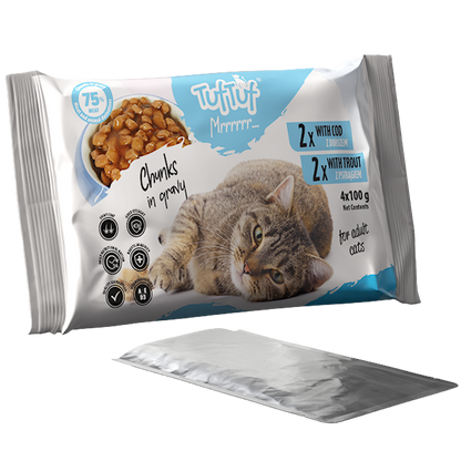 TufTuf mokra karma dla kota 2x100g DORSZ 2x100g PSTRĄG