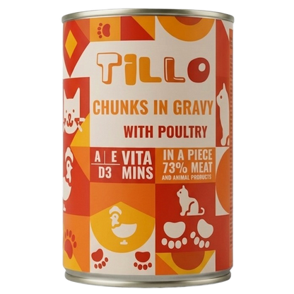 TILLO CHUNKY DRÓB - Kawałki w sosie dla kota puszka 415g