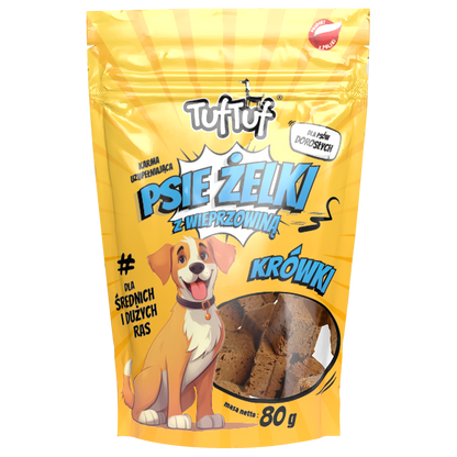 TufTuf psie żelki krówki z wieprzowiną 80g
