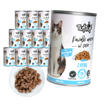 TufTuf puszka kawałki mięsne z rybą Zestaw 12x415g
