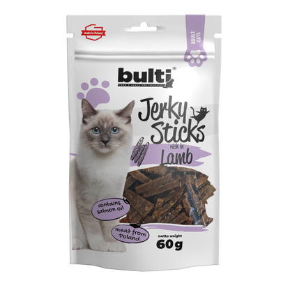 BULTI JERKY STICKS JAGNIĘCINA - przysmak dla kota 60g