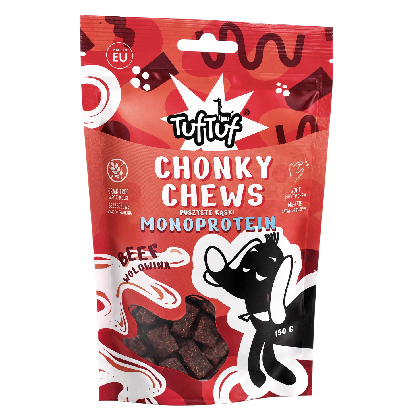 TufTuf CHONKY CHEWS WOŁOWINA - przysmak dla psa 150g