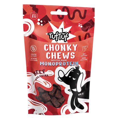 TufTuf CHONKY CHEWS WOŁOWINA - przysmak dla psa 150g