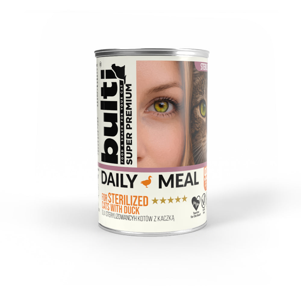 BULTI DAILY MEAL STERILIZED KACZKA Z KURCZAKIEM - mokra karma dla kota 400g