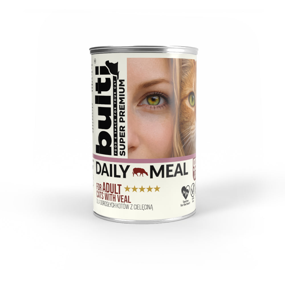 BULTI DAILY MEAL ADULT CIELĘCINA - mokra karma dla kota 400g