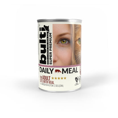 BULTI DAILY MEAL ADULT CIELĘCINA - mokra karma dla kota 400g