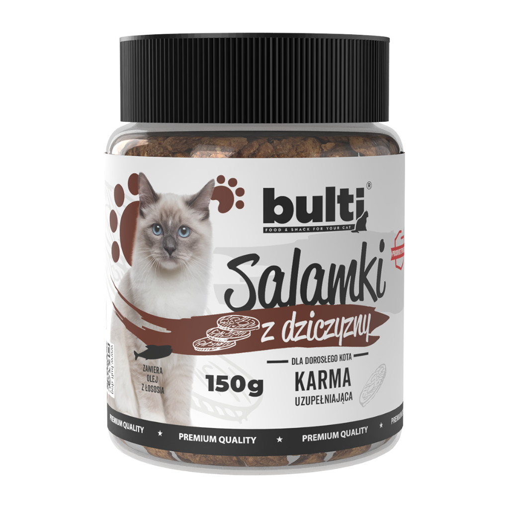 Salamki z dziczyzny dla kota