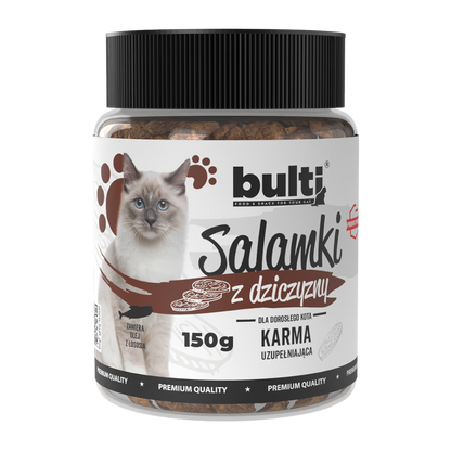 Salamki z dziczyzny dla kota