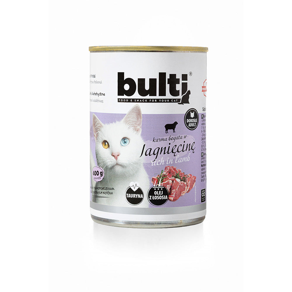 BULTI JAGNIĘCINA - mokra karma dla kota, puszka 400g