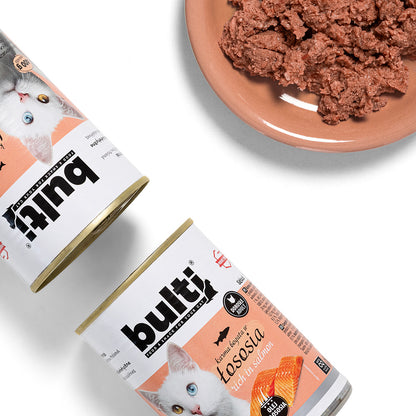 BULTI ŁOSOŚ - mokra karma dla kota, puszka 400g