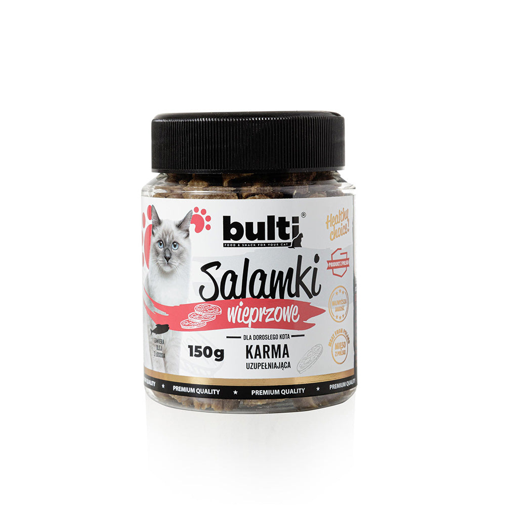 BULTI SALAMKI WIEPRZOWINA - przysmak dla kota 150g
