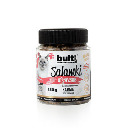 BULTI SALAMKI WIEPRZOWINA - przysmak dla kota 150g