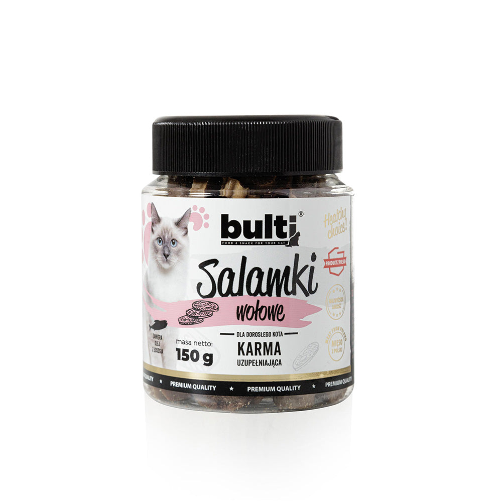BULTI SALAMKI WOŁOWINA - przysmak dla kota 150g