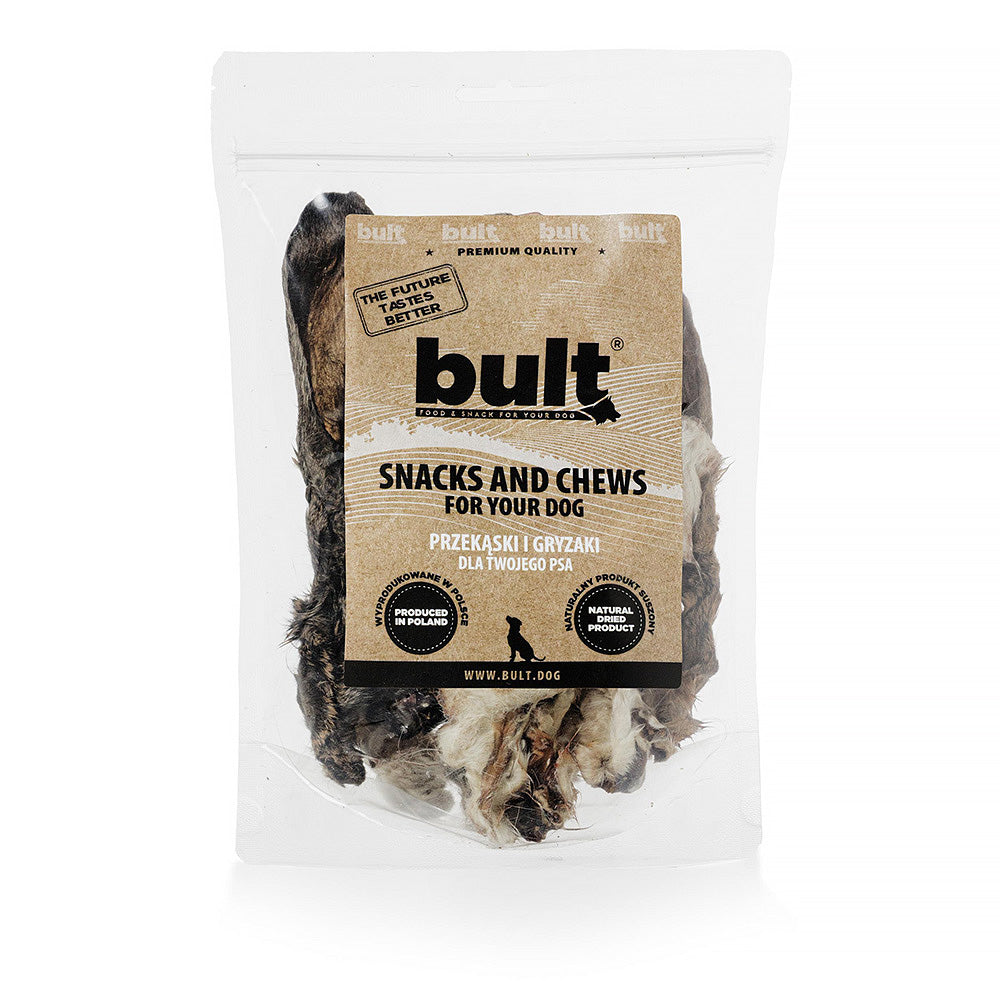 BULT gryzak naturalny dla psa ucho królika z futrem 10 szt