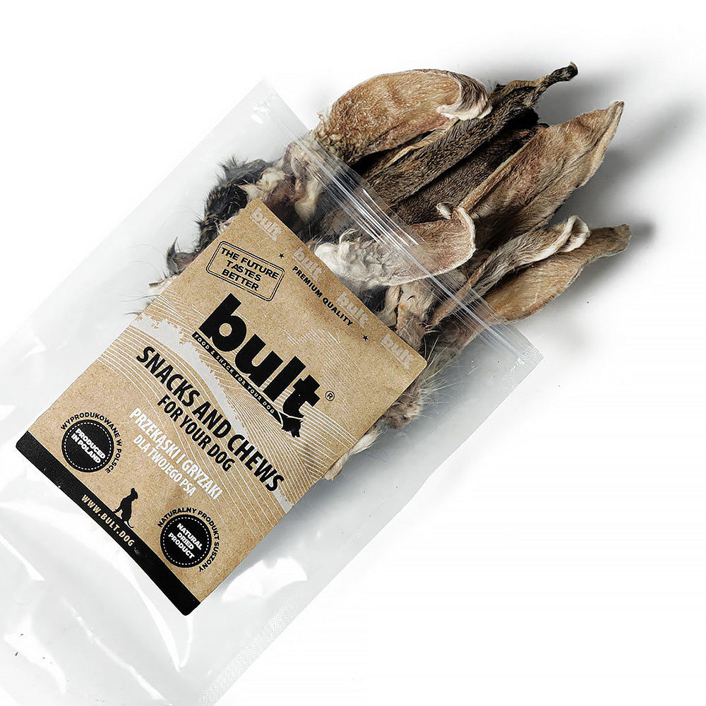 BULT gryzak naturalny dla psa ucho królika z futrem 10 szt