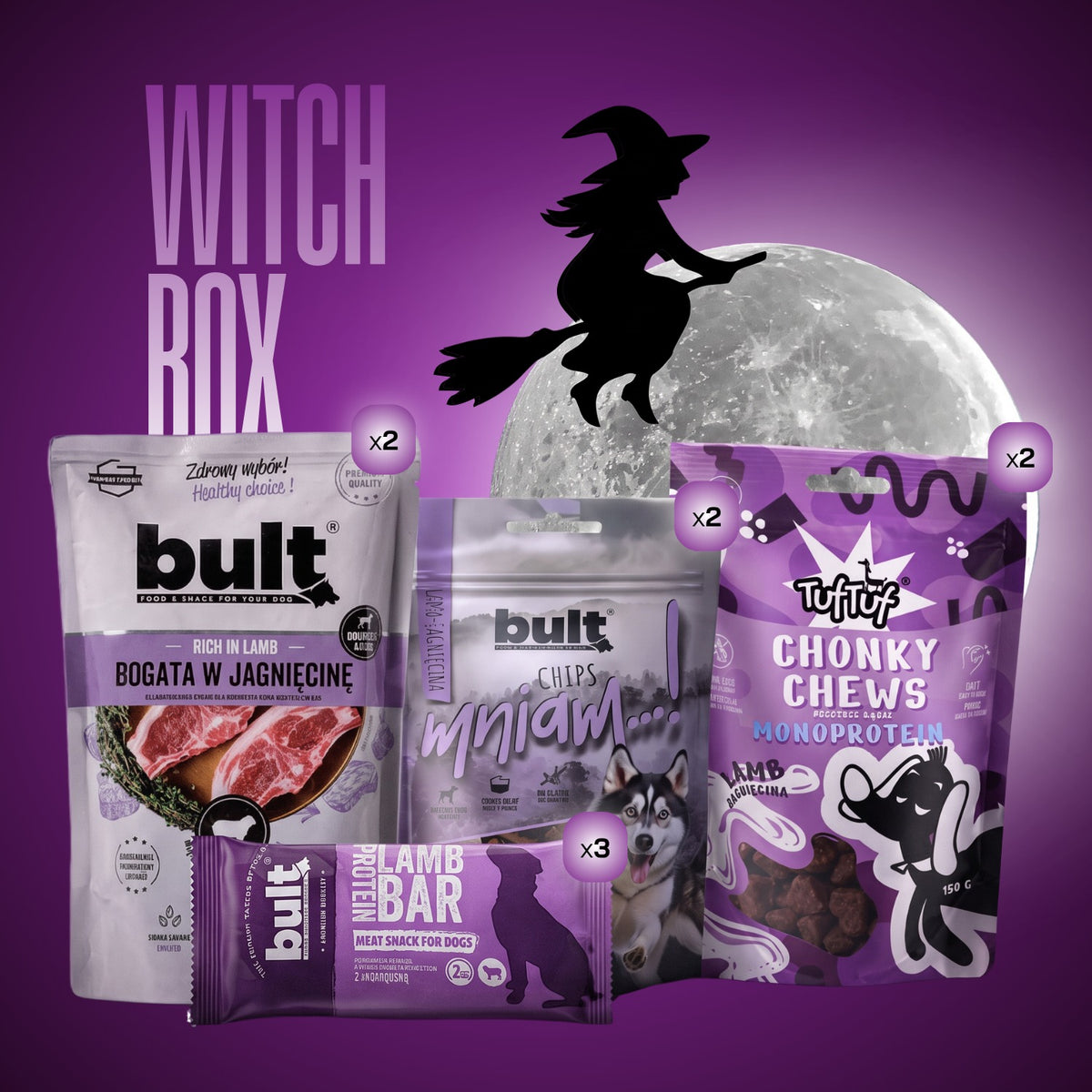 Zestaw Hallowenowy dla Psa WITCH BOX
