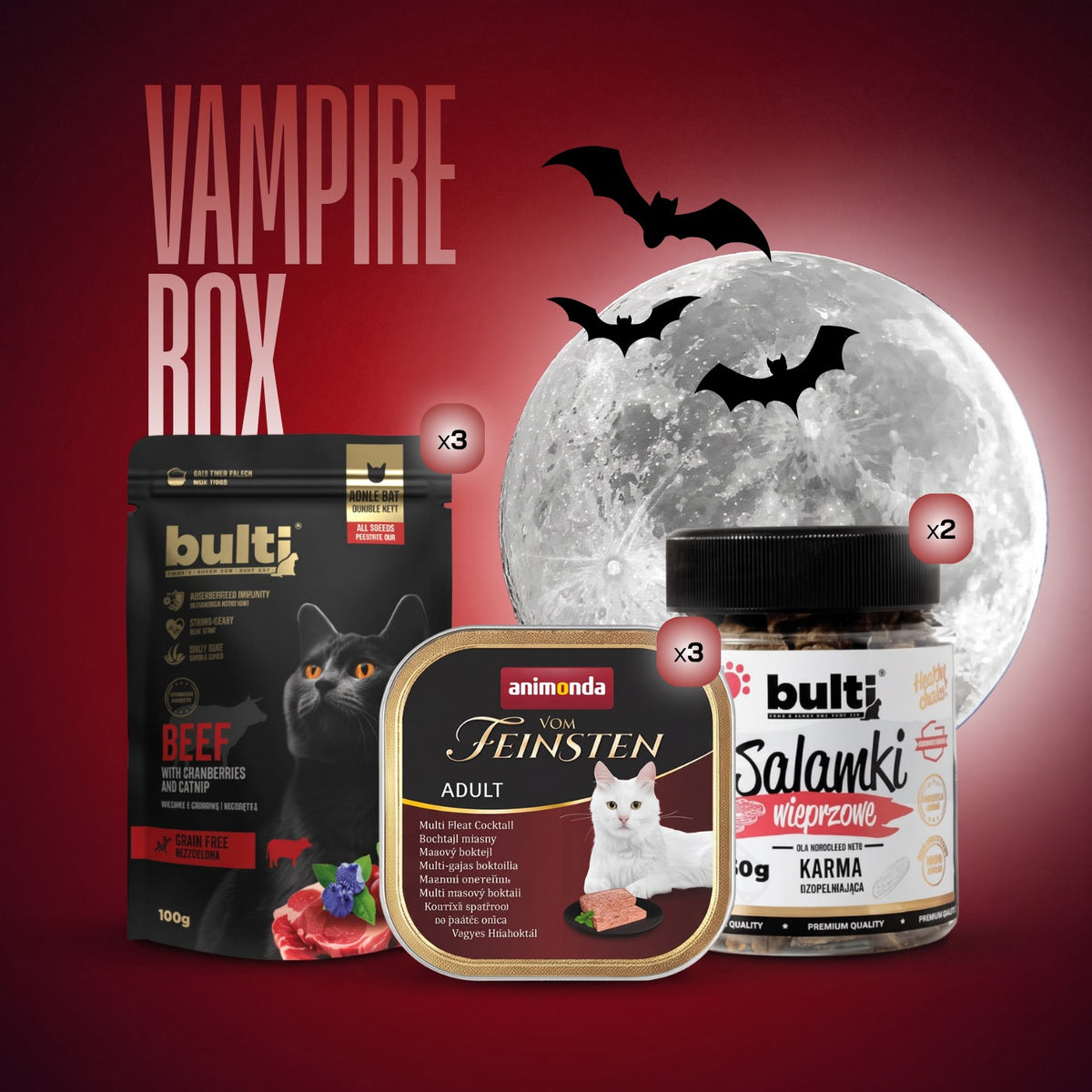 Zestaw Hallowenowy dla kota VAMPIRE BOX
