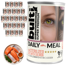 BULTI Daily Meal Sterilized mokra karma dla kota łosoś z kurczakiem, puszka 12 x 400g
