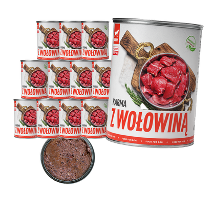 TufTuf puszka mielonka z wołowiną Zestaw 12x400g