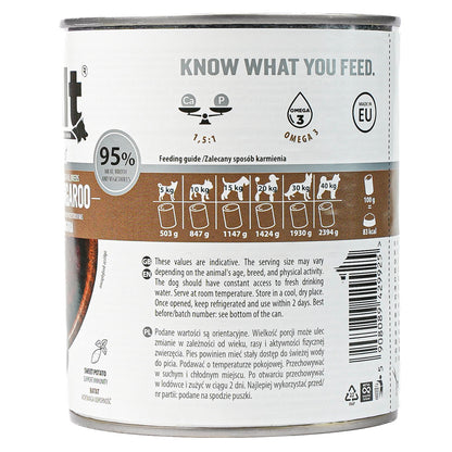 BULT Gourmet mokra karma dla psa Bogata w Kangura puszka 800g