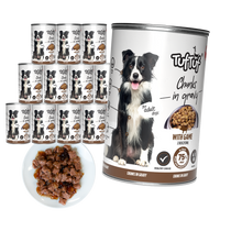 TufTuf puszka kawałki mięsne z dziczyzną Zestaw 12x415g