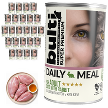 BULTI Daily Meal Adult mokra karma dla kota królik, puszka 24 x 400g