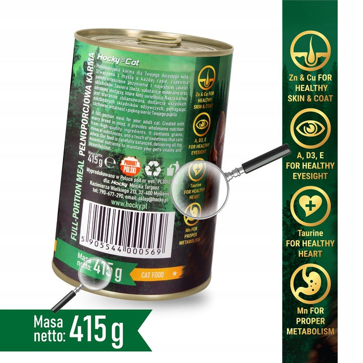 HOCKY mokra karma dla kota Drób puszka 415g