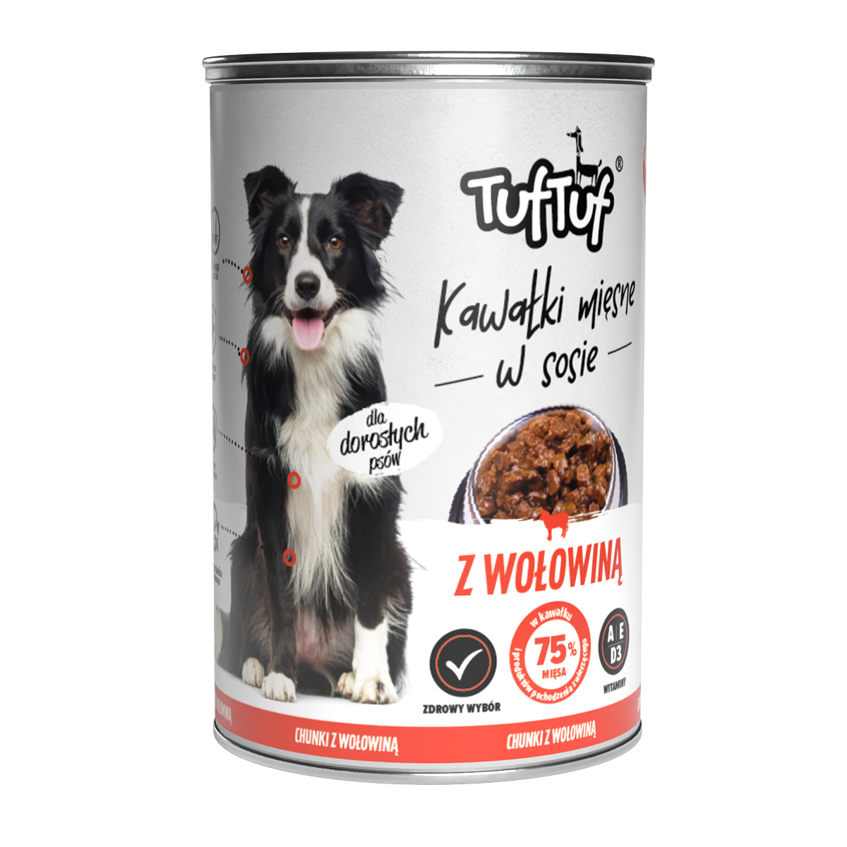 TufTuf puszka kawałki mięsne Mix smaków Zestaw 24x415g