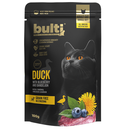 Bulti superfood kaczka z borówką i mniszkiem 10x100g