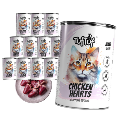 TufTuf puszka mielonka z kurzymi sercami 12x400g