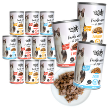TufTuf puszka kawałki mięsne Mix smaków Zestaw 12x415g