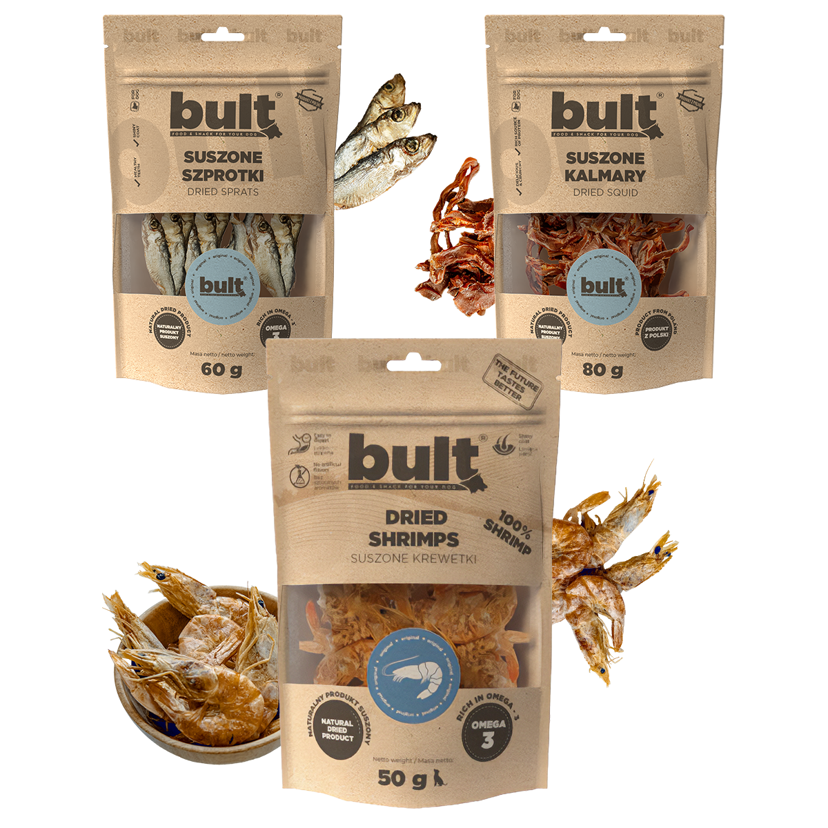 Naturalny gryzak dla psa przysmaki Bult rybny morski Mix premium