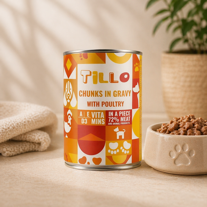 TILLO Chunky Kawałki w sosie dla psa Kurczak - puszka 415g