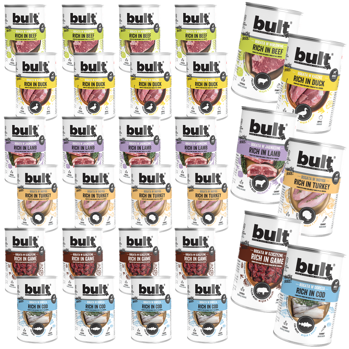 Bult Puszki bogate w smaku mix zestaw 24x400g