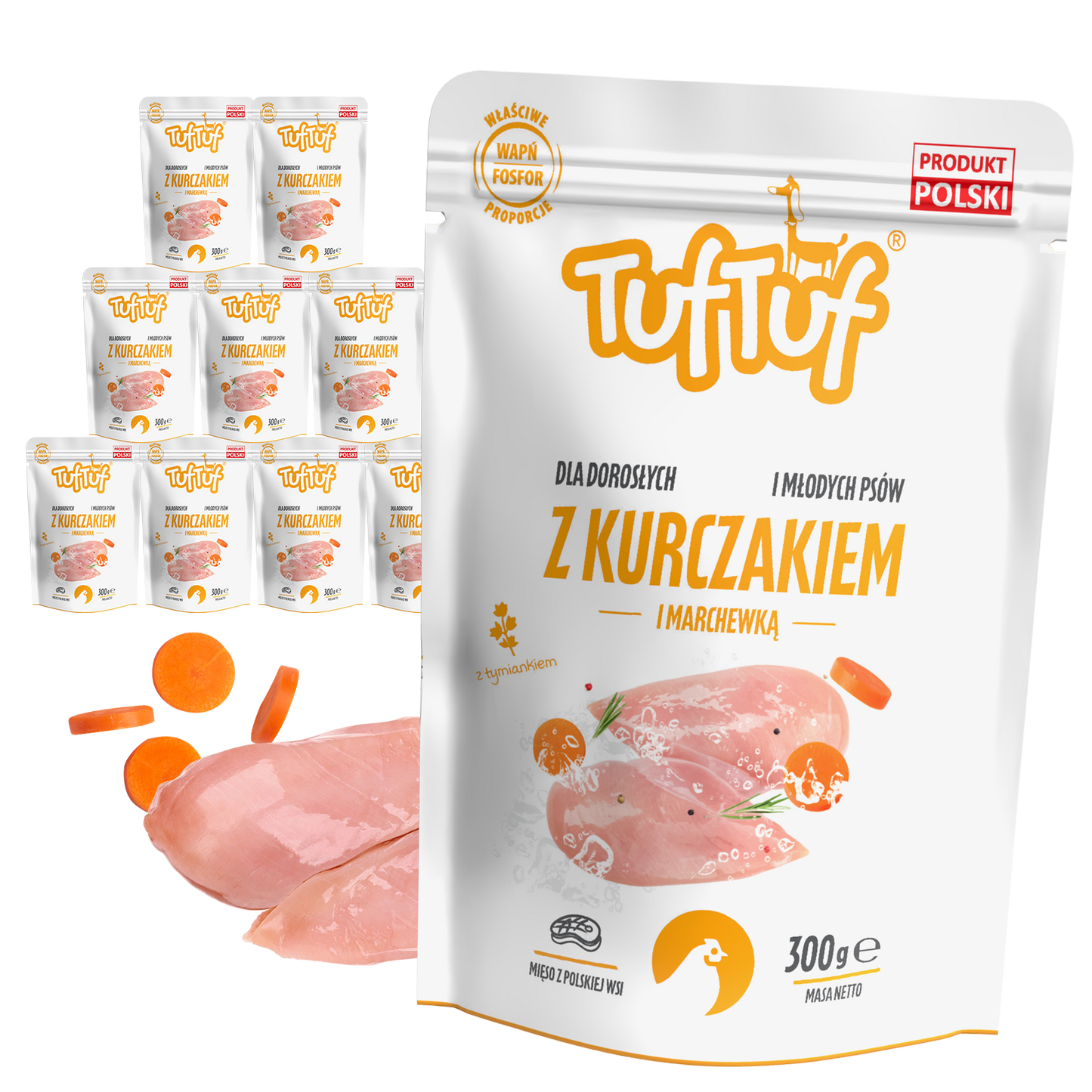 TufTuf saszetka mielonka kurczak marchewka 10x300g