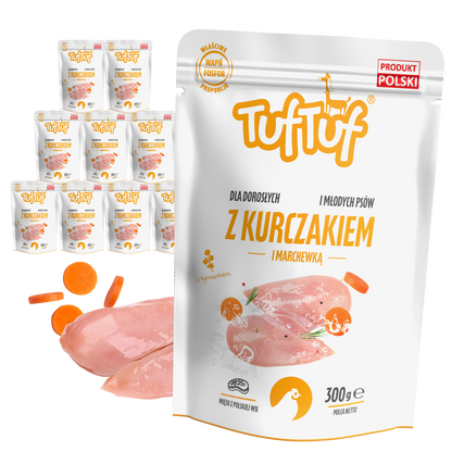 TufTuf saszetka mielonka kurczak marchewka 10x300g