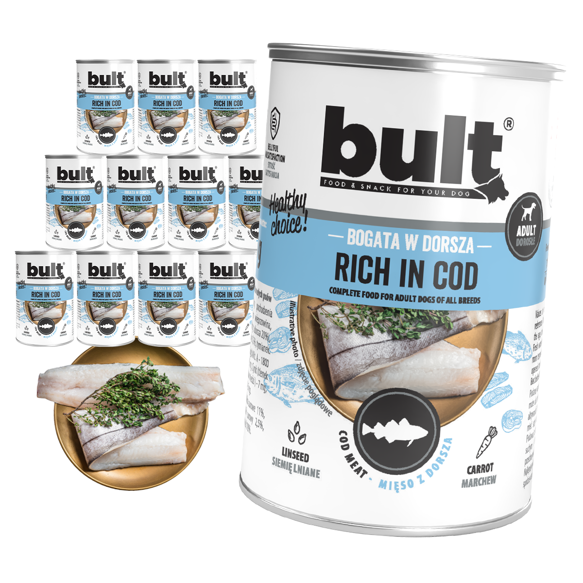 Bult puszka bogata w dorsza Zestaw 12x400g
