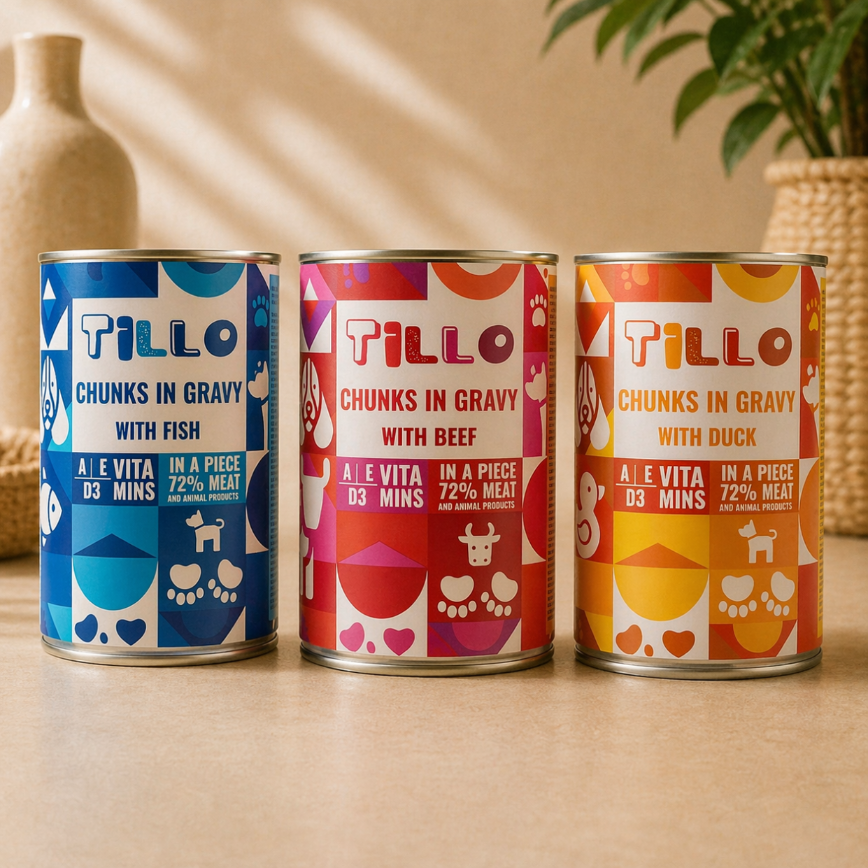 TILLO Chunky Kawałki w sosie dla psa Kaczka - puszka 415g