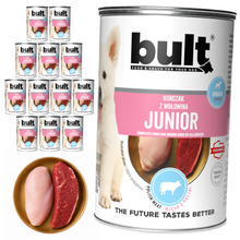 BULT JUNIOR mokra karma dla psa Kurczak i Wołowina 12x400g Dla szczeniąt