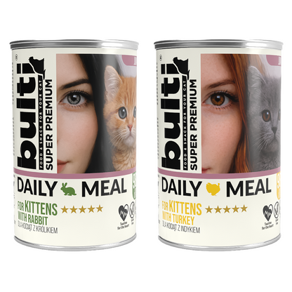 BULTI Daily Meal Kitten mokra karma dla kociąt mix smaków, puszka 12 x 400g
