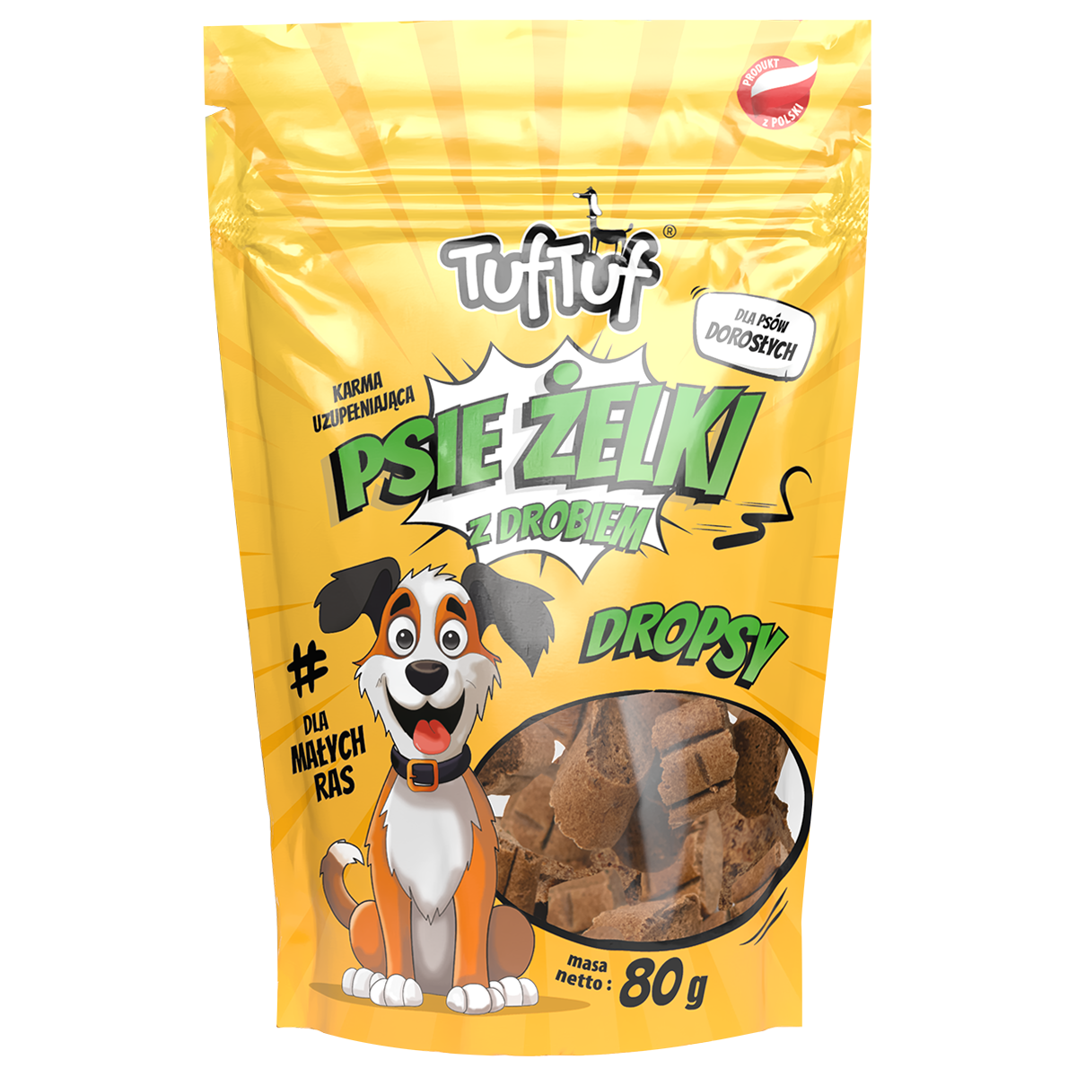 TufTuf psie żelki dropsy z drobiem 80g