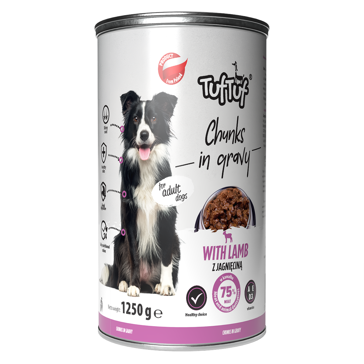TufTuf – mix smaków kawałki mięsne 12x1250g