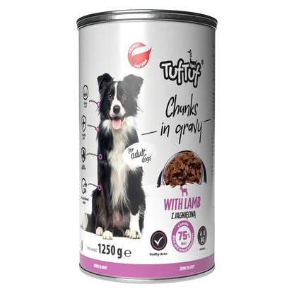 TufTuf – mix smaków kawałki mięsne 12x1250g