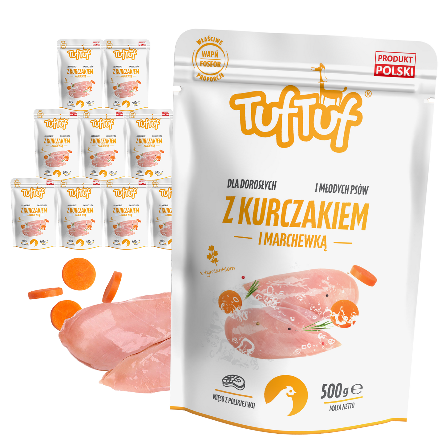 TufTuf – saszetka kurczak marchewka 10x500g