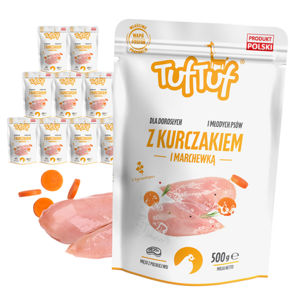 TufTuf – saszetka kurczak marchewka 10x500g