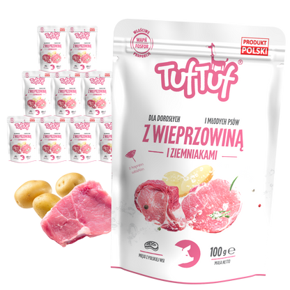 TufTuf saszetka wieprzowina z ziemniakiem 10x100g