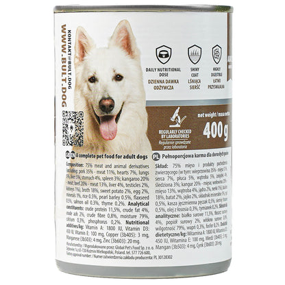 BULT Gourmet mokra karma dla psa Bogata w Kangura puszka 400g